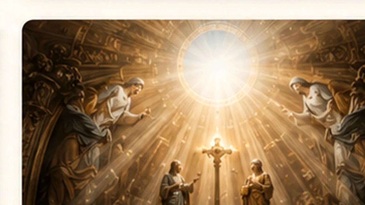 Luz entrando pela igreja em adoração